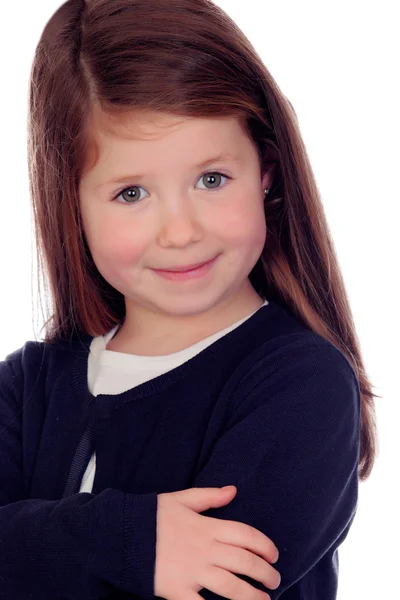 Vacker liten flicka med fina ögon — Stockfoto