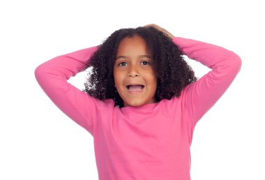 sürpriz küçük Afrikalı kız