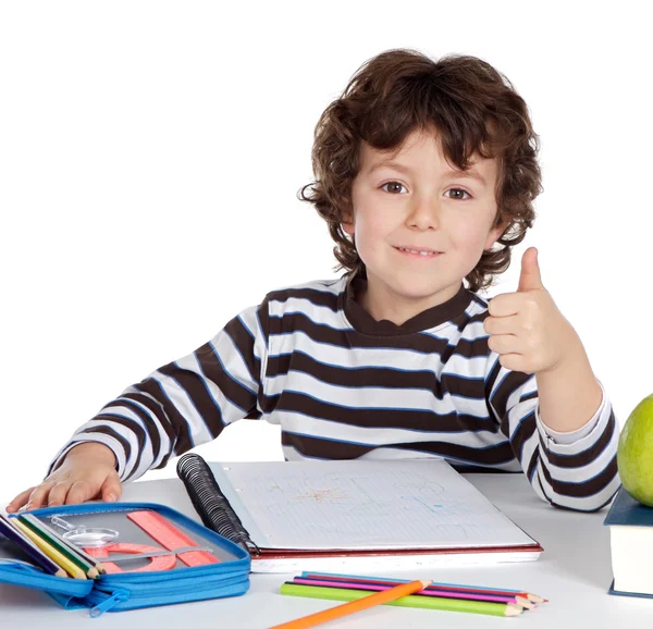 Adorabile bambino nella scuola — Foto Stock