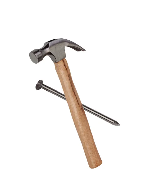 Hammer with a big nail — Stock Photo, Image