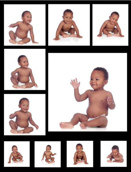Adorable african baby in diaper — Stock Photo, Image