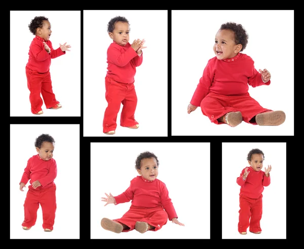 Sequence of a african baby standing — Stock Photo, Image