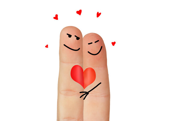 Love symbolized with two fingers