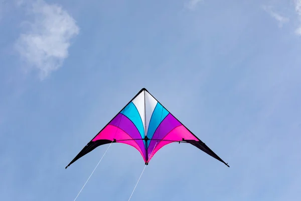 Colorful Kite Flying Blue Sky — Stock Photo, Image