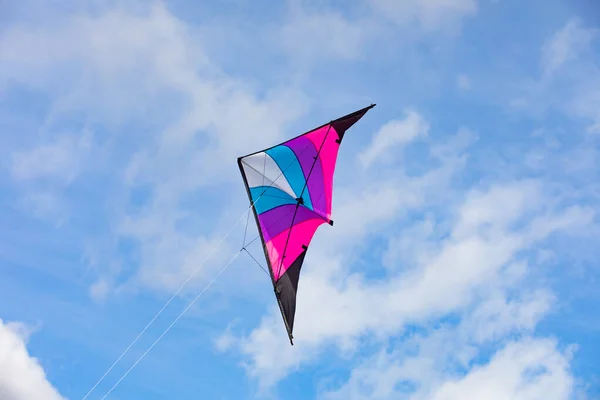 Colorful Kite Flying Blue Sky — Stock Photo, Image