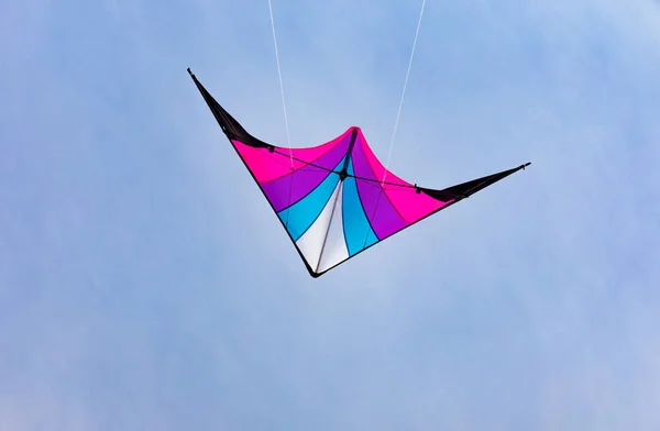 Colorful Kite Flying Blue Sky — Stock Photo, Image