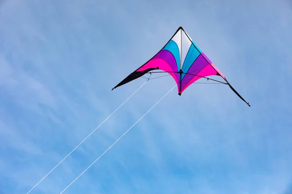 Colorful Kite Flying Blue Sky — Stock Photo, Image