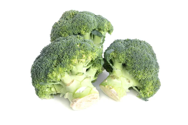 Čerstvá Brokolice Izolované Bílém Pozadí — Stock fotografie
