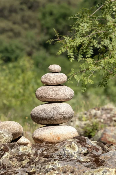 Concetto Equilibrio Armonia Rocce Sulla Natura — Foto Stock