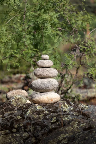 Concetto Equilibrio Armonia Rocce Sulla Natura — Foto Stock