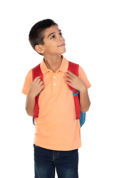 Schoolboy Backpack Isolated White Background — Stock Photo, Image