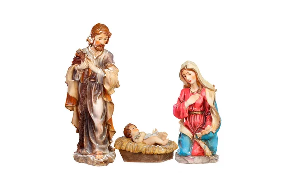 Christmas nativity scene with holy family