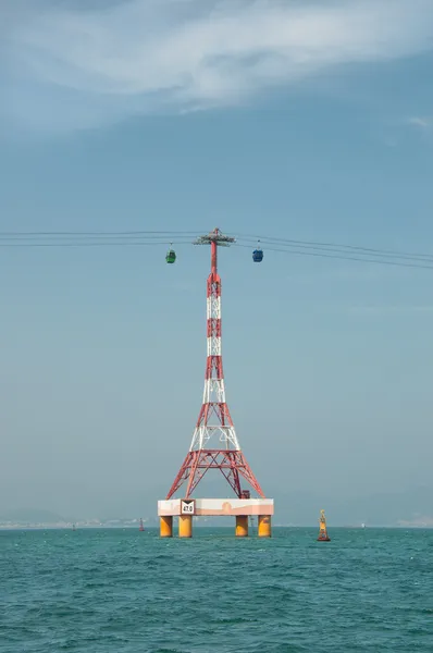 海でケーブルカー — ストック写真