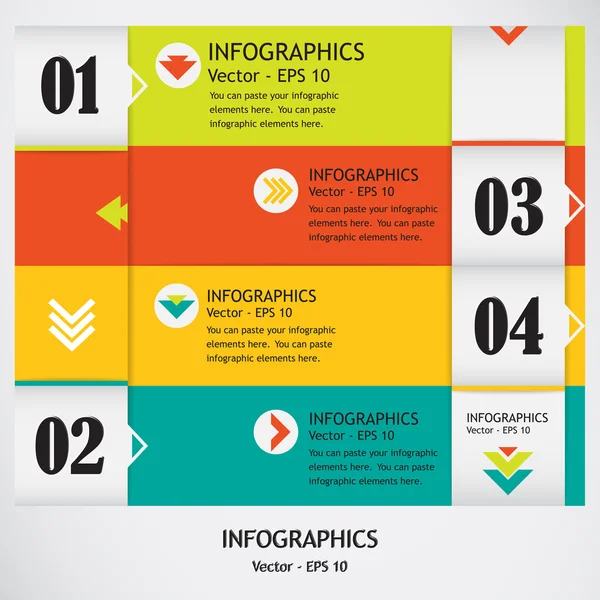 Moderne helle Infografik-Vorlage — Stockvektor