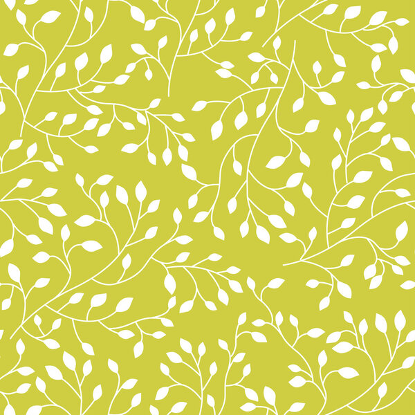 Seamless floral vector pattern with leaves