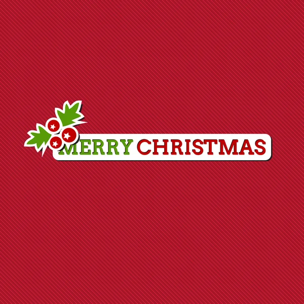 Merry christmas card met gestileerde sticker — Stockvector