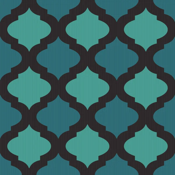 青色のトーンとアラブ スタイルのシームレスなモザイク パターン. — ストックベクタ