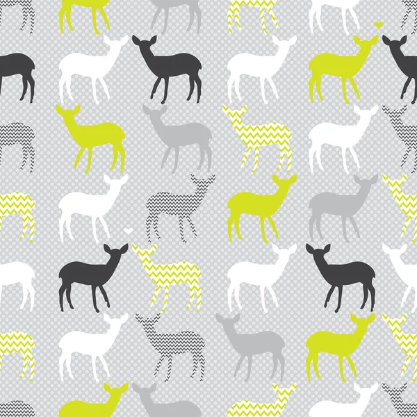 Seamless pattern with deers — Stock Vector