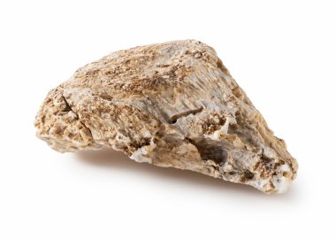 Kobi taşı beyaz arka plana yerleştirilmiş. Akvaryum düzeni için taşlar.