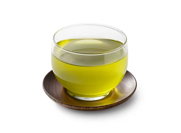Cold Japanese Green Tea Set White Background — Stockfoto