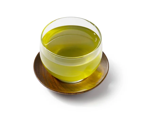 Cold Japanese Green Tea Set White Background — 图库照片