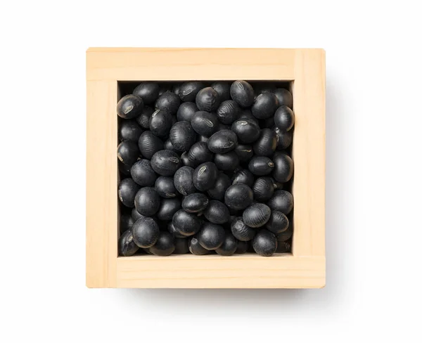 Черные Соевые Бобы Масу Помещены Белом Фоне Черная Соя Kurodazu — стоковое фото
