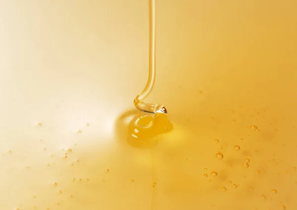 Moment Dripping Honey Close — Stock Photo, Image