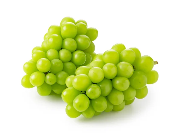 Lśniące Winogrona Muscat Białym Tle Białe Winogrona Winogrona Japońskie — Zdjęcie stockowe