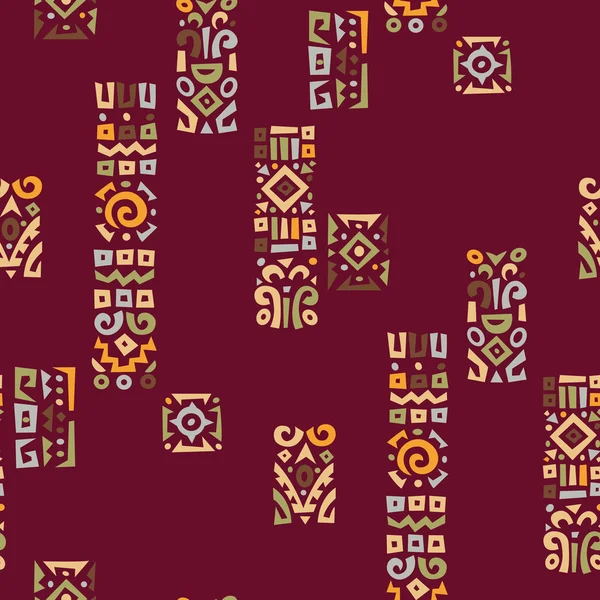 Hintergrund mit Elementen afrikanischer Ornamente — Stockvektor