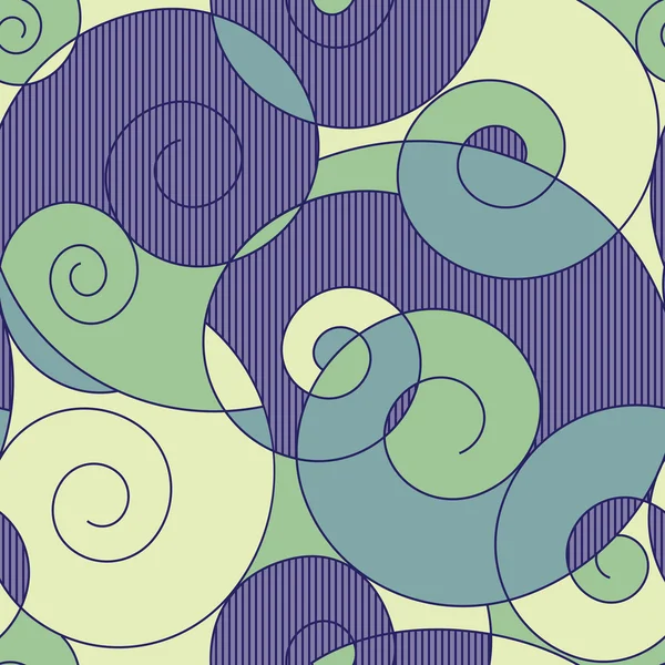カラフルな渦巻きのシームレスなパターン — ストックベクタ