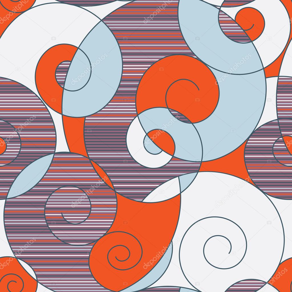 colorful spirals seamless pattern