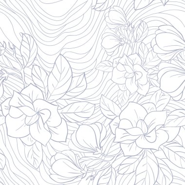 Yasemin çiçek vektör seamless modeli