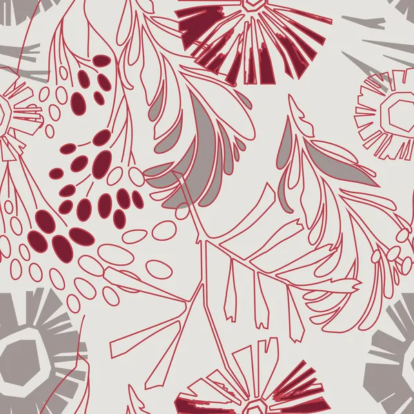Ρετρό floral μοτίβο με λουλούδια χωρίς ραφή — Διανυσματικό Αρχείο