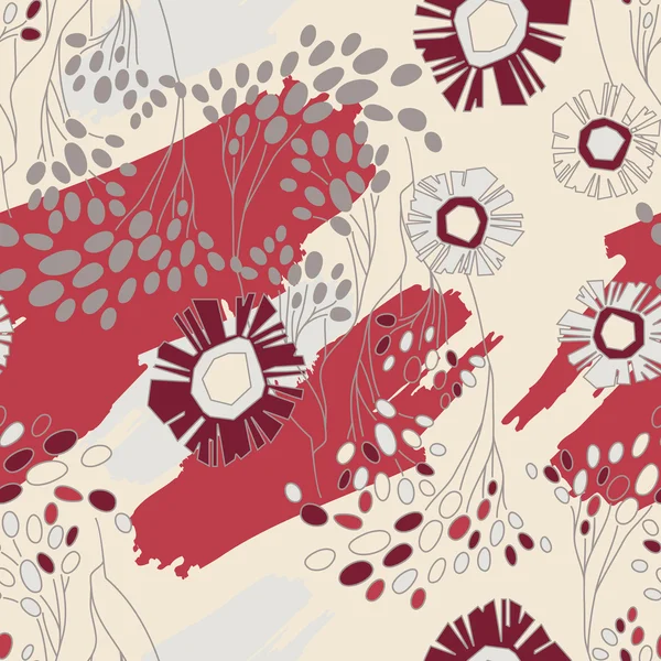 Motif floral sans couture avec des fleurs — Image vectorielle