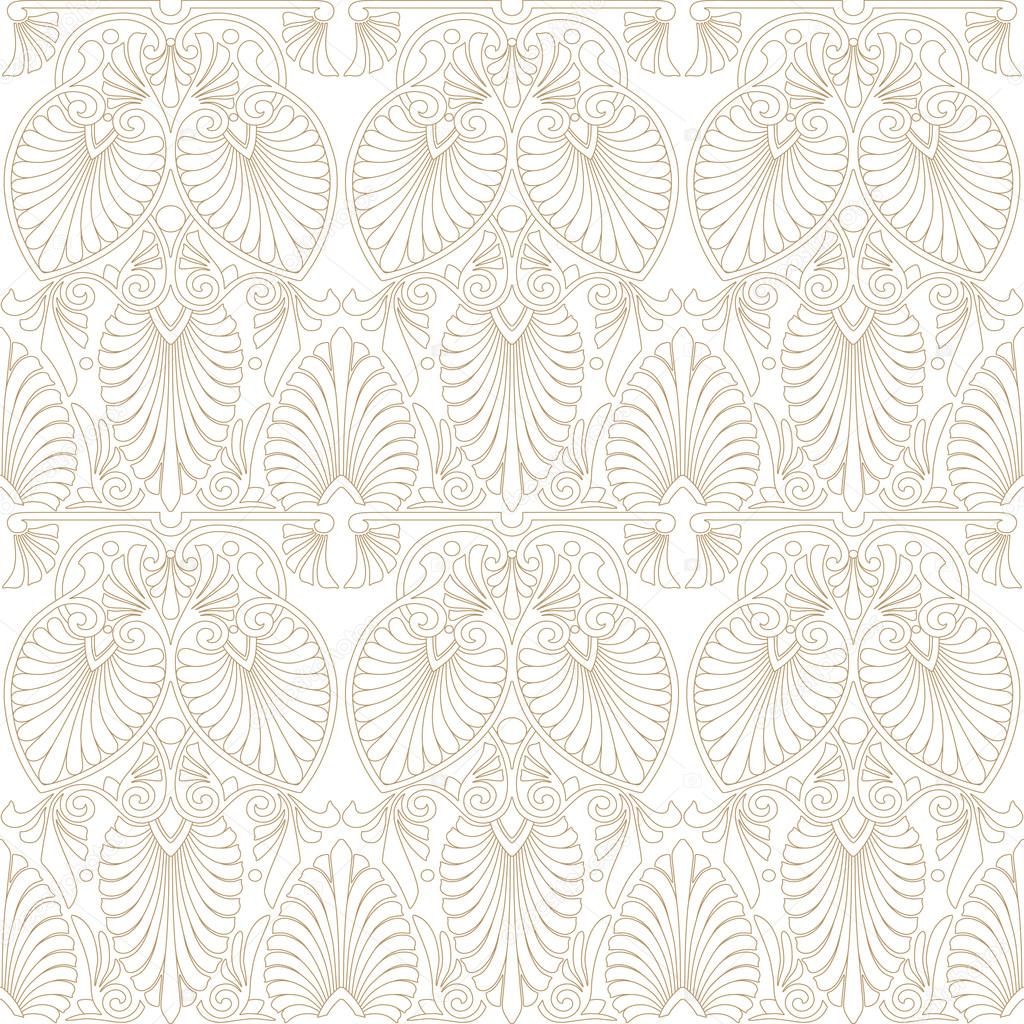 Seamless greek Art Nouveau pattern