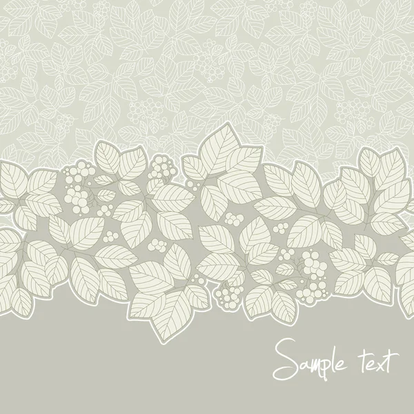 Motif floral ornemental avec place pour votre texte — Image vectorielle