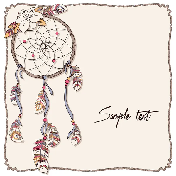 Native american indian dreamcatcher background Royalty Free Stock Vectors