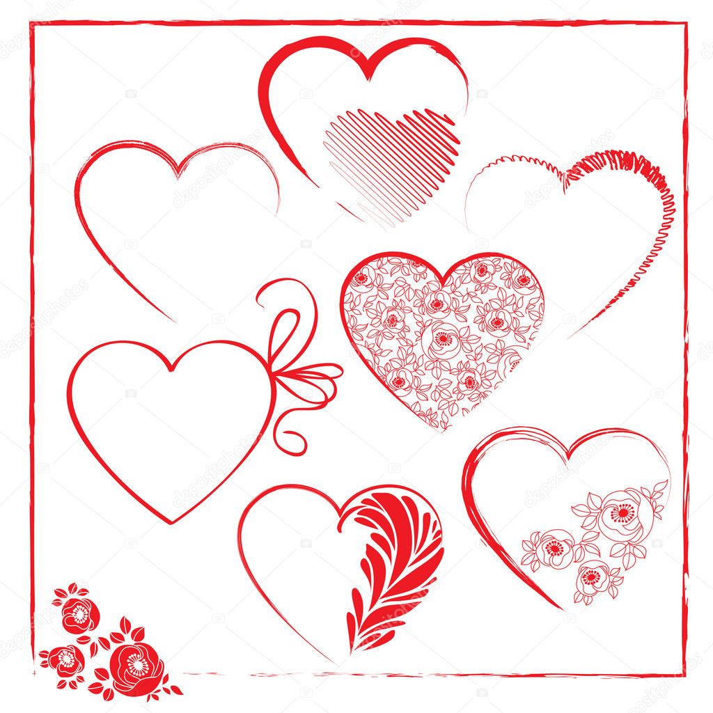 Valentines day templates elements
