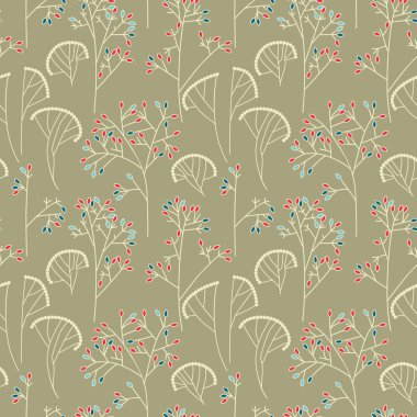 soyut ağaçlar Dikişsiz desen arka plan