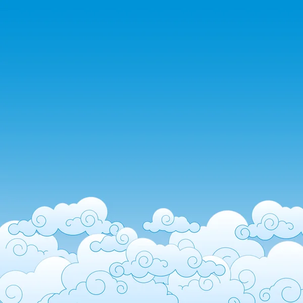 Good weather background. Blue sky with clouds — Stock Vector