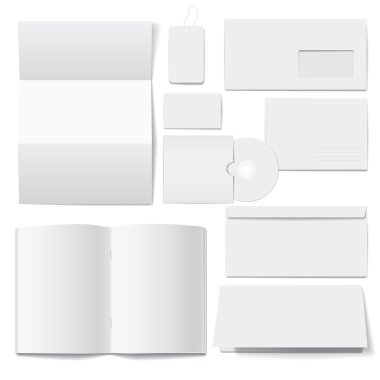 Corporate identity Templates Selected blank clipart