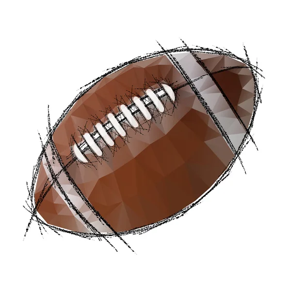 American Football isolated on a white background — Stock Vector