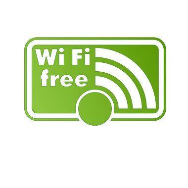 Ücretsiz Wi-Fi ve Internet işareti kare kenarlık
