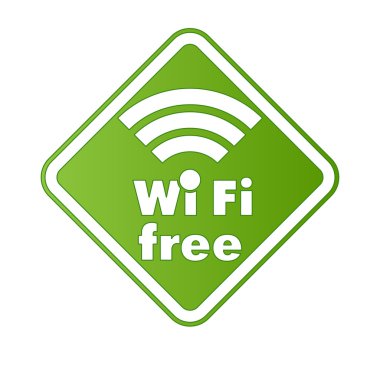 Ücretsiz Wi-Fi ve Internet işareti kare kenarlık