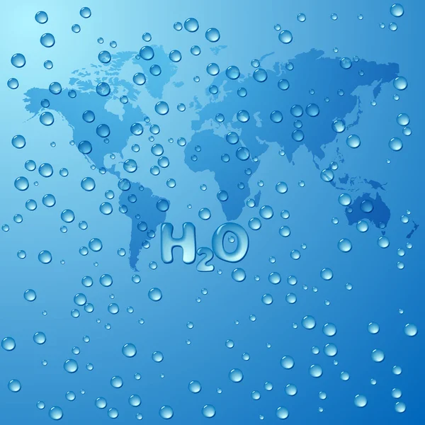 Speichern Welt Wasser Konzept Vektor Hintergrund — Stockvektor