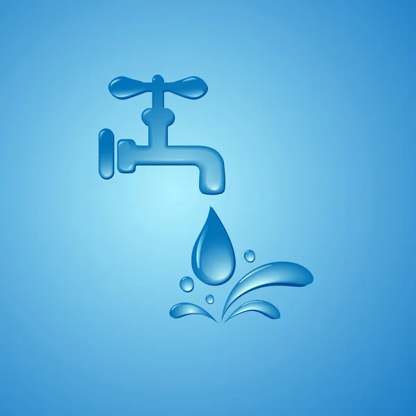 Opslaan waterteken symbool vector achtergrond — Stockvector