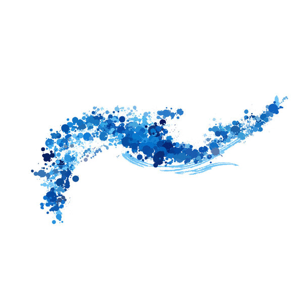 Fresh blue water splash vector