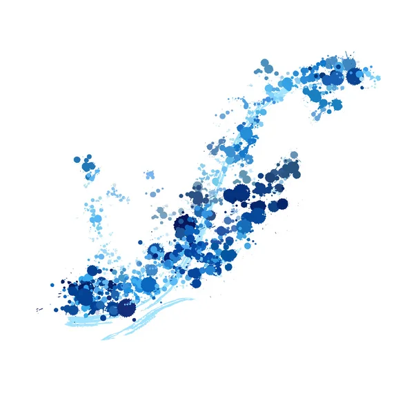 Vecteur d'éclaboussures d'eau douce bleue — Image vectorielle