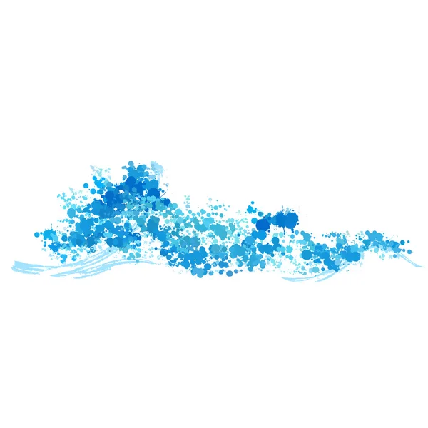Vetor de respingo de água azul fresco — Vetor de Stock