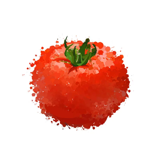 Tomate rojo vector ilustración de manchas — Archivo Imágenes Vectoriales